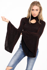 Campos de manga Lurex Top