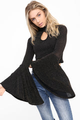 Campos de manga Lurex Top