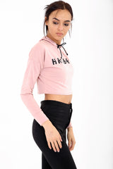 'HRT BRKR' Oversized Crop Hoodie