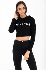 'HRT BRKR' Oversized Crop Hoodie