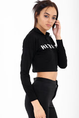 'HRT BRKR' Oversized Crop Hoodie