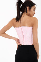 Lace Up Front Corset Bustier Top