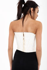 Lace Up Front Corset Bustier Top