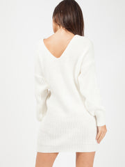 Twist Front Knitted Jumper Dress