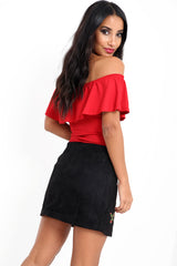 Off The Shoulder Frill Bardot Bodysuit
