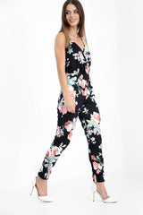 Bloemenprint wrap over jumpsuit
