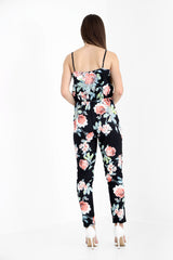 Bloemenprint wrap over jumpsuit
