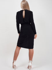 Drawstring Ruched Front Bodycon Dress