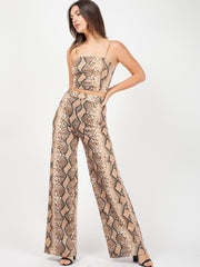 Lurex Snake Print Co-ord