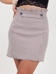 Gingham Check taptasche Taillenrock