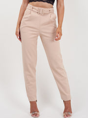 Rosie Matching Buckle Belted Trousers