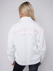 Manhattan Embroidered Front & Back Oversized Sweatshirt Jumper