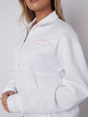 Manhattan Embroidered Front & Back Oversized Sweatshirt Jumper