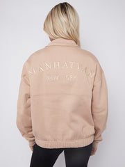 Manhattan Embroidered Front & Back Oversized Sweatshirt Jumper