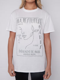 Majestueuse Paris grafisches T-Shirt - White