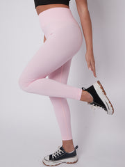 Stretchy High Waisted Ribbed Leggings