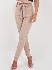 Tie Knot Front High Waist Trousers