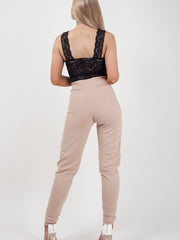Tie Knot Front High Waist Trousers