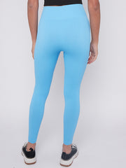 Stretchy High Waisted Ribbed Leggings