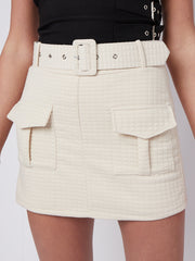 Quilted Skort With Matching Belt
