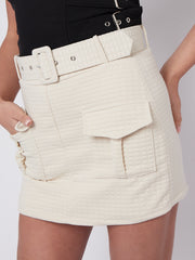 Quilted Skort With Matching Belt