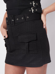 Quilted Skort With Matching Belt