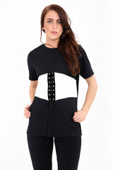 Corset Detail Ribbed Top