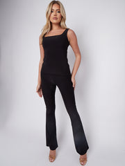 Slinky Vest Top & Flare Trouser Co-ord