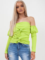 Cross Knot Front Bandeau Top