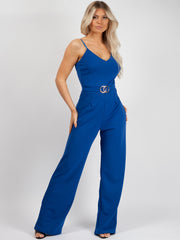 Double Circle Belted Jumpsuit
