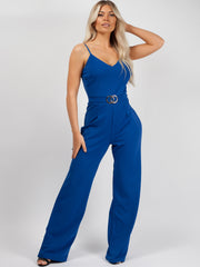 Double Circle Belted Jumpsuit