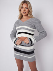 Gestrickter Erntedach und Minirock-Co-ordte