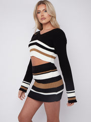 Gestrickter Erntedach und Minirock-Co-ordte