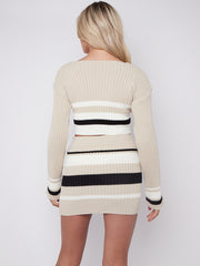 Gestrickter Erntedach und Minirock-Co-ordte