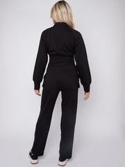 Velcro Utility Pockets Crop Top & Trouser Fleece Co-ord