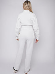 Velcro Utility Pockets Crop Top & Trouser Fleece Co-ord