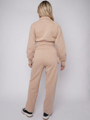 Velcro Utility Pockets Crop Top & Trouser Fleece Co-ord