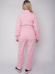 Velcro Utility Pockets Crop Top & Trouser Fleece Co-ord