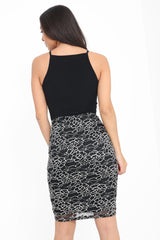 Vestido de Cami Midi bordado floral