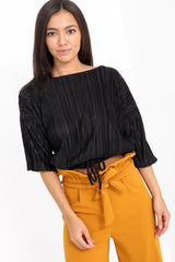 Pleated Top With Elasticated Hem
