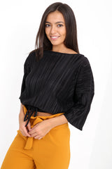 Pleated Top With Elasticated Hem