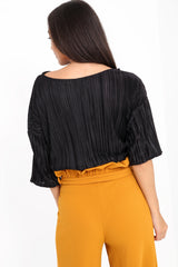 Pleated Top With Elasticated Hem