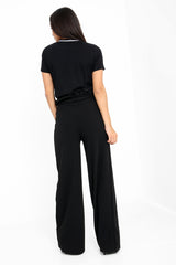 Wijd been papieren zak taille broek