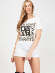 Wild One Snake Print T-Shirt