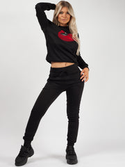 Lip Foil Print Loungewear