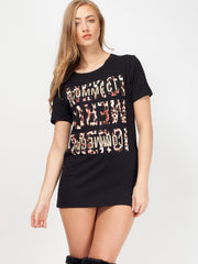 Merci Print Slogan T-Shirt