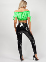 Ruched Bardot Crop Top