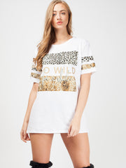 Oversized Go Wild Printed T-Shirt