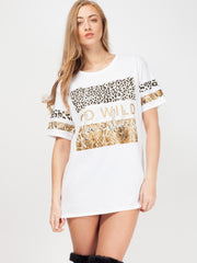 Oversized Go Wild Printed T-Shirt