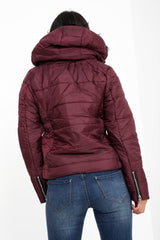 Padded Jacket With Detachable Fur Collar